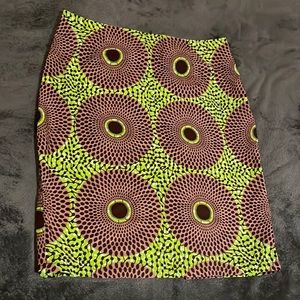Heritage print skirt